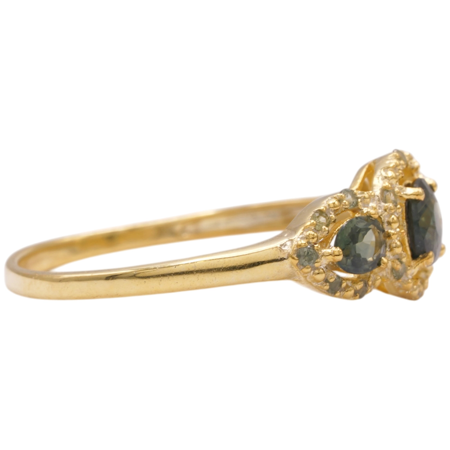 ศอศารา เจมส์ แหวนเงิน925 ชุบทอง18K ประดับเขียวส่อง - Image 3