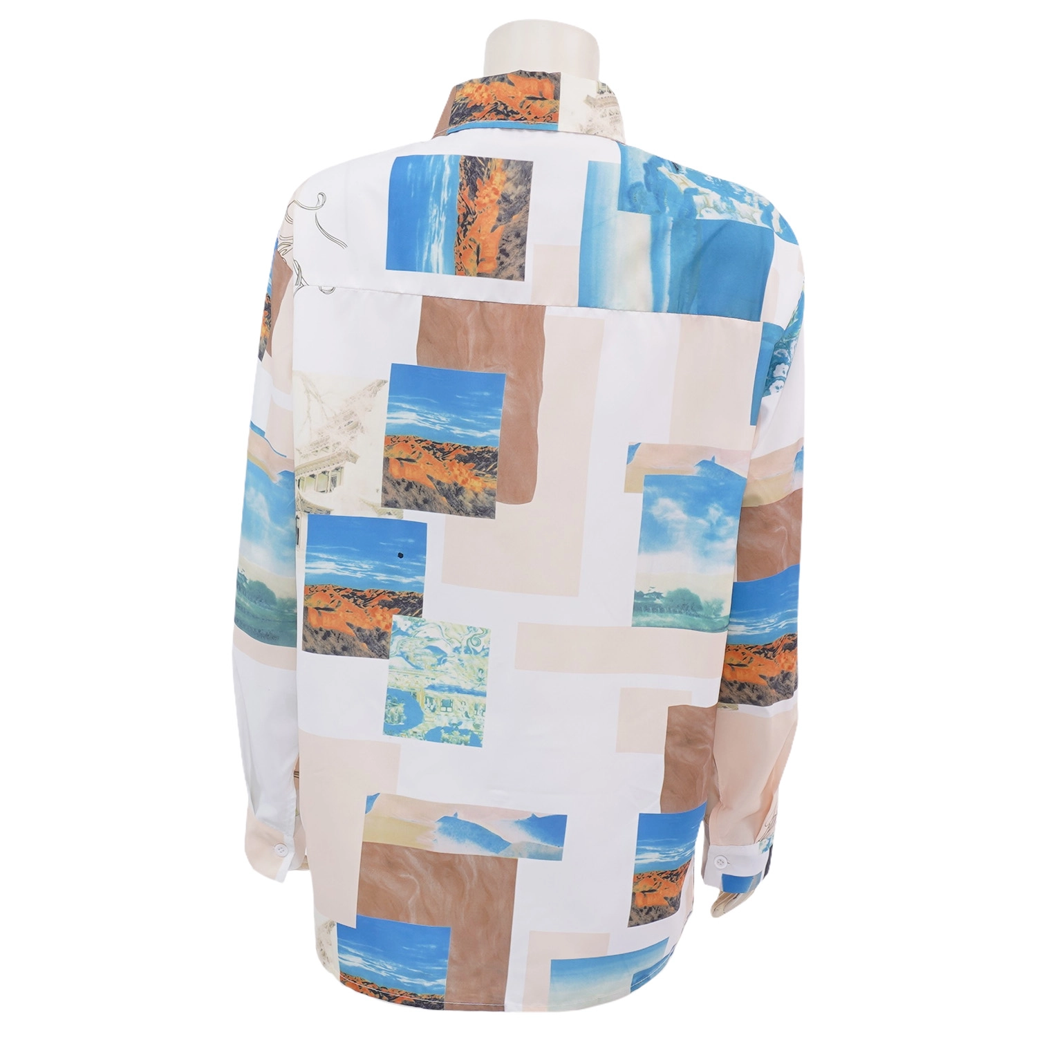 เซอร์ซี เกรส เสื้อคอปก แขนยาว ลาย Modern Collage Art - Image 3