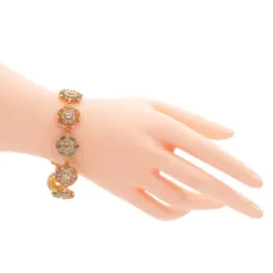 ลักซ์ จิวเวลรี่ สร้อยข้อมือเงิน925  ชุบทอง18K ประดับ อัญมณีหลากชนิด