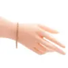 คัลเลอร์ ไดมอนด์ สร้อยข้อมือเงิน925  ชุบทอง10K  ประดับเพชรสีขาว