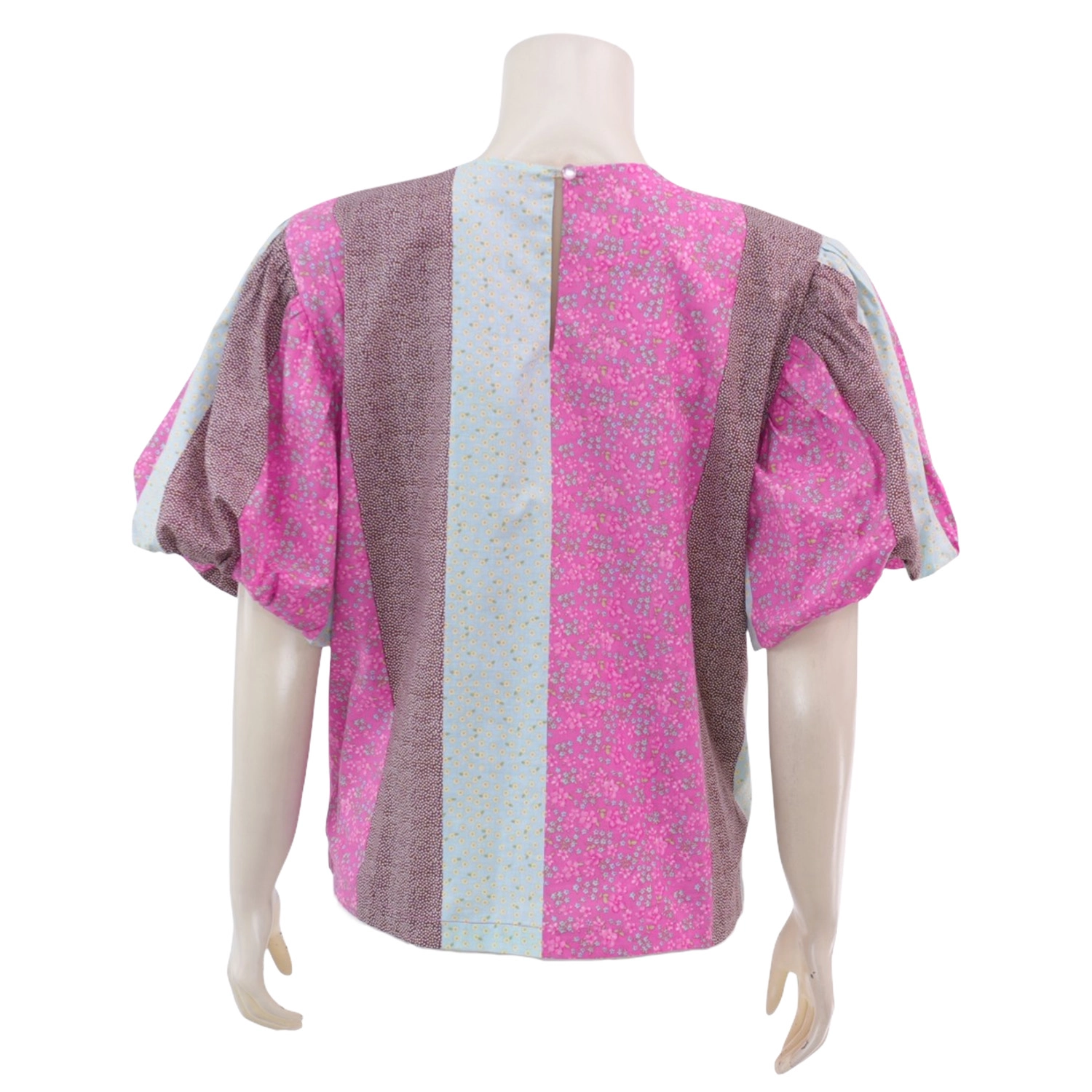 อาลิย่า เสื้อเบลาส์คอปาด แขนสั้นทรงบอลลูน - Image 3