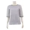 อาลิย่า เสื้อเบลาส์คอปาด  แขนกระบอกยาว 3 ส่วน ผ้ายืดแฟนซี 