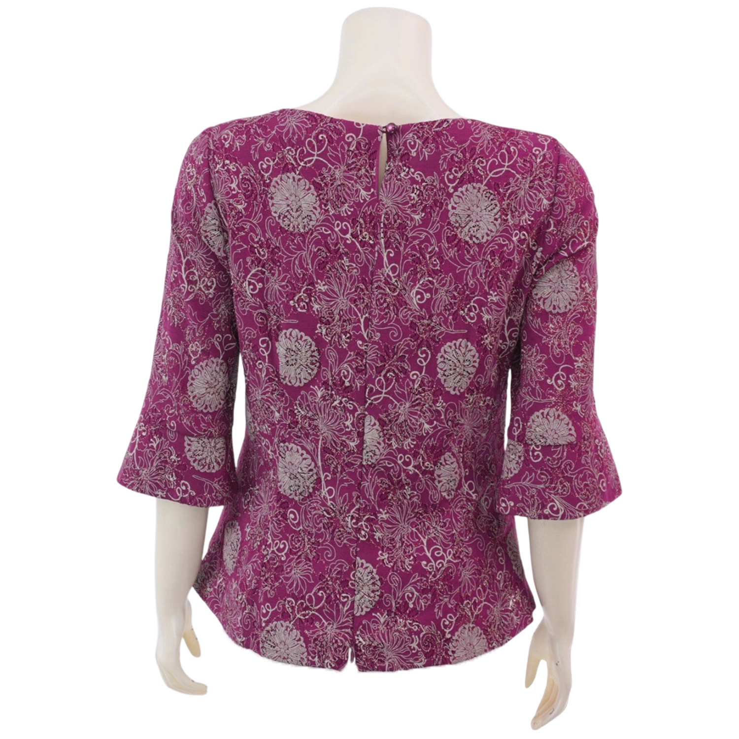 อาลิย่า เสื้อเบลาส์คอปาด แขนกระบอก ยาว 3 ส่วน ผ้าลูกไม้ราเชล - Image 3