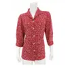 มิกิโกะ  เสื้อคอปกปีกนก แขนยาว 4 ส่วน ผ้าชีฟองด๊อบบี้