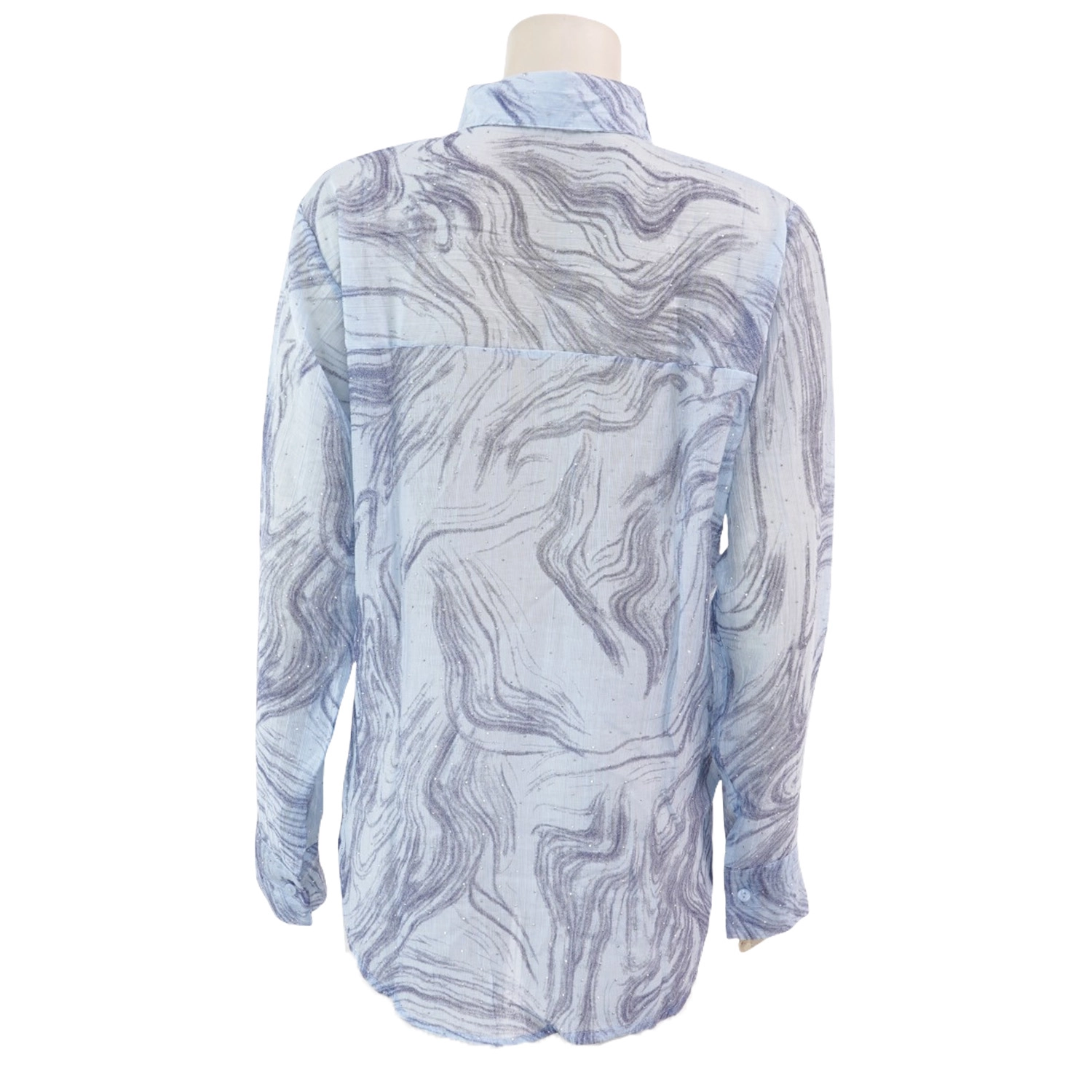 เซอร์ซี เกรส เสื้อคอปก แขนยาว ลายหินอ่อน - Image 3