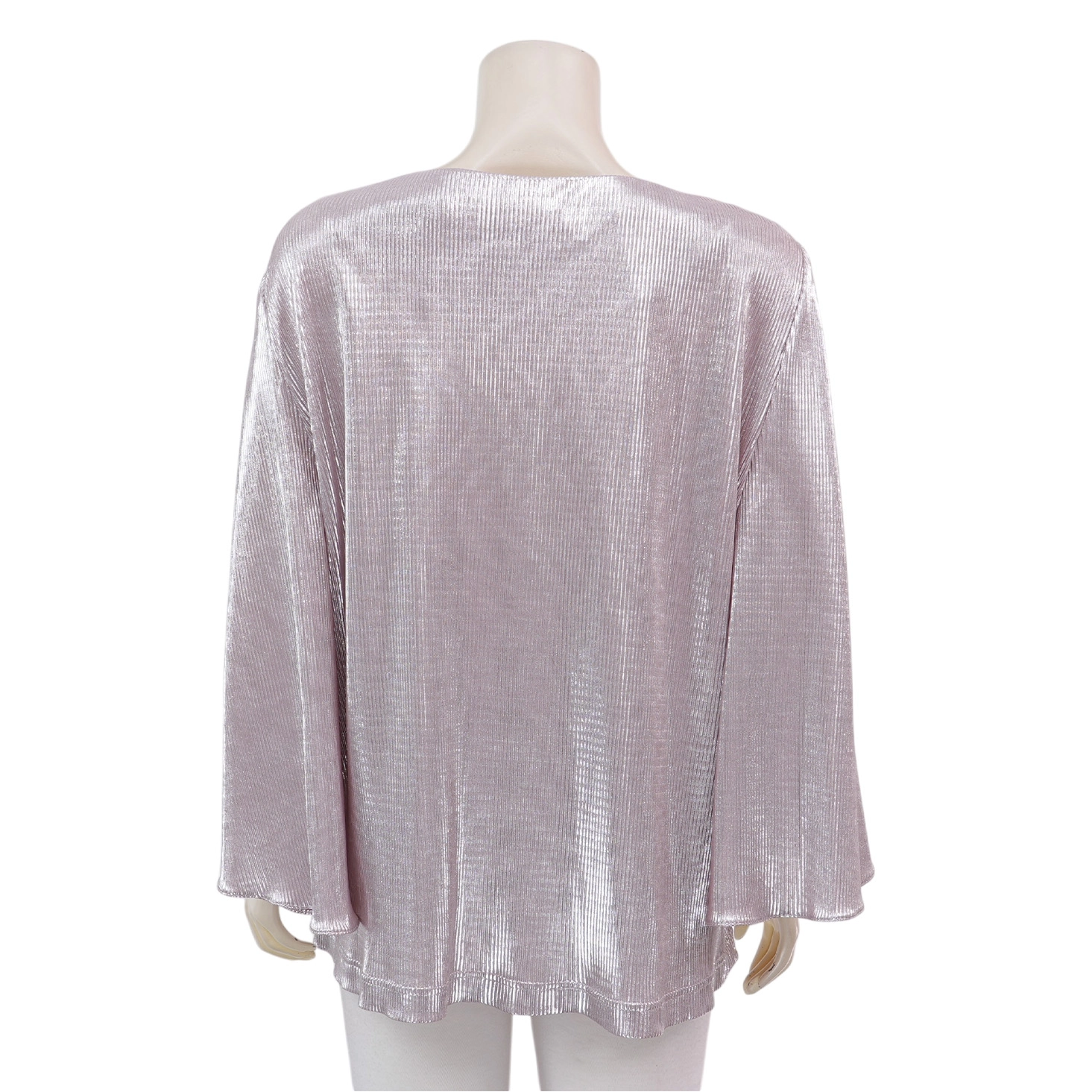 มิกิโกะ เสื้อเบลาส์คอปาด แขนระบายยาว 3 ส่วน ผ้ายืดแฟนซี - Image 5