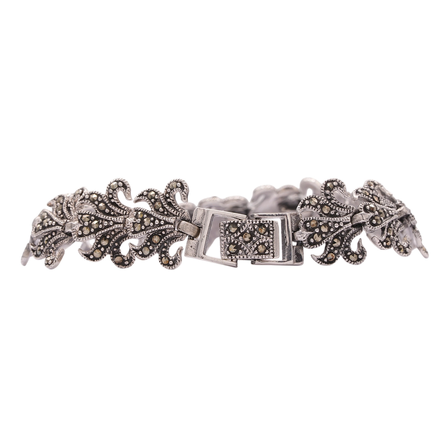 ไลลา จิวเวลลี่ สร้อยข้อมือเงิน925 ประดับมาร์คาไซต์ - Image 4