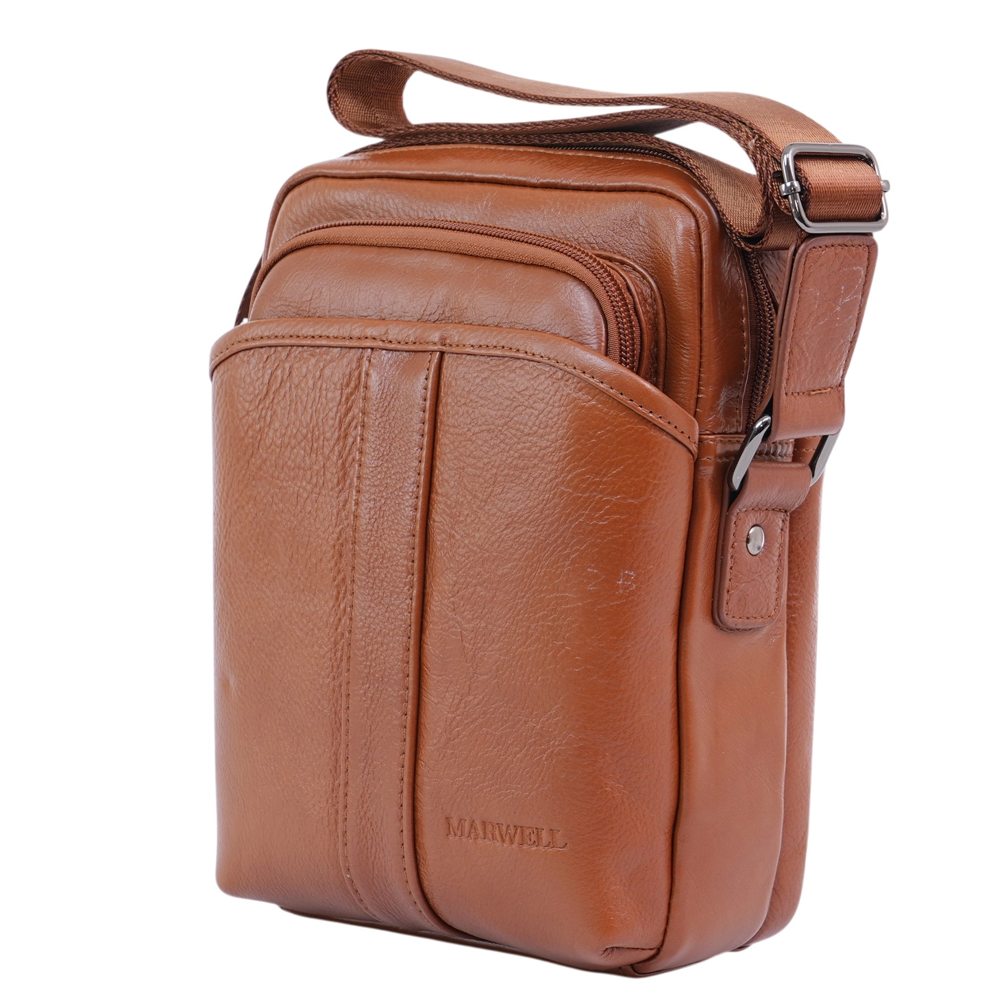 มาร์เวล กระเป๋าสะพายข้าง หนังวัวแท้ DOUBLE SLINGBAG - Image 5