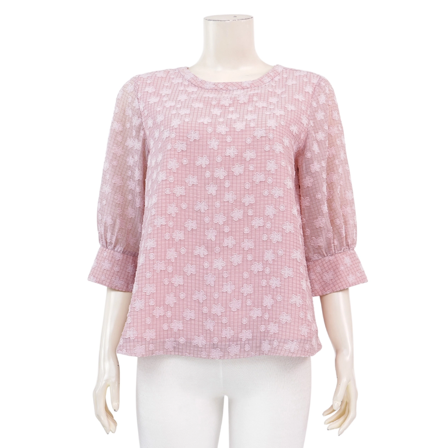 อะมิร่า เสื้อคอปาด แขน 3 ส่วน ผ้าชีฟองอุรากีรี่