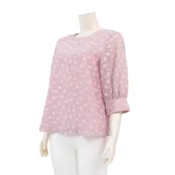 อะมิร่า เสื้อคอปาด แขน 3 ส่วน ผ้าชีฟองอุรากีรี่ - Image 2