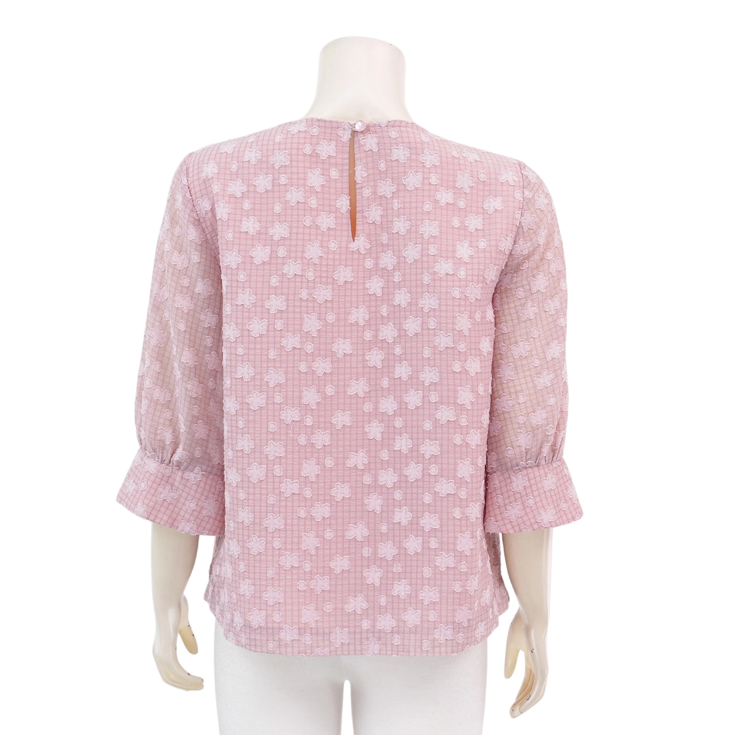 อะมิร่า เสื้อคอปาด แขน 3 ส่วน ผ้าชีฟองอุรากีรี่ - Image 3