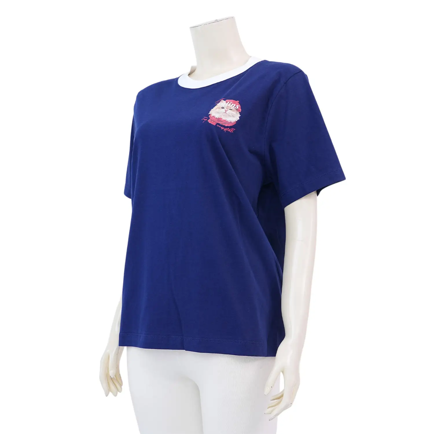 มินนะ เซตเสื้อยืดคอกลม แขนสั้น 2 ตัว พิมพ์กราฟิกแมวขนฟู - Image 3