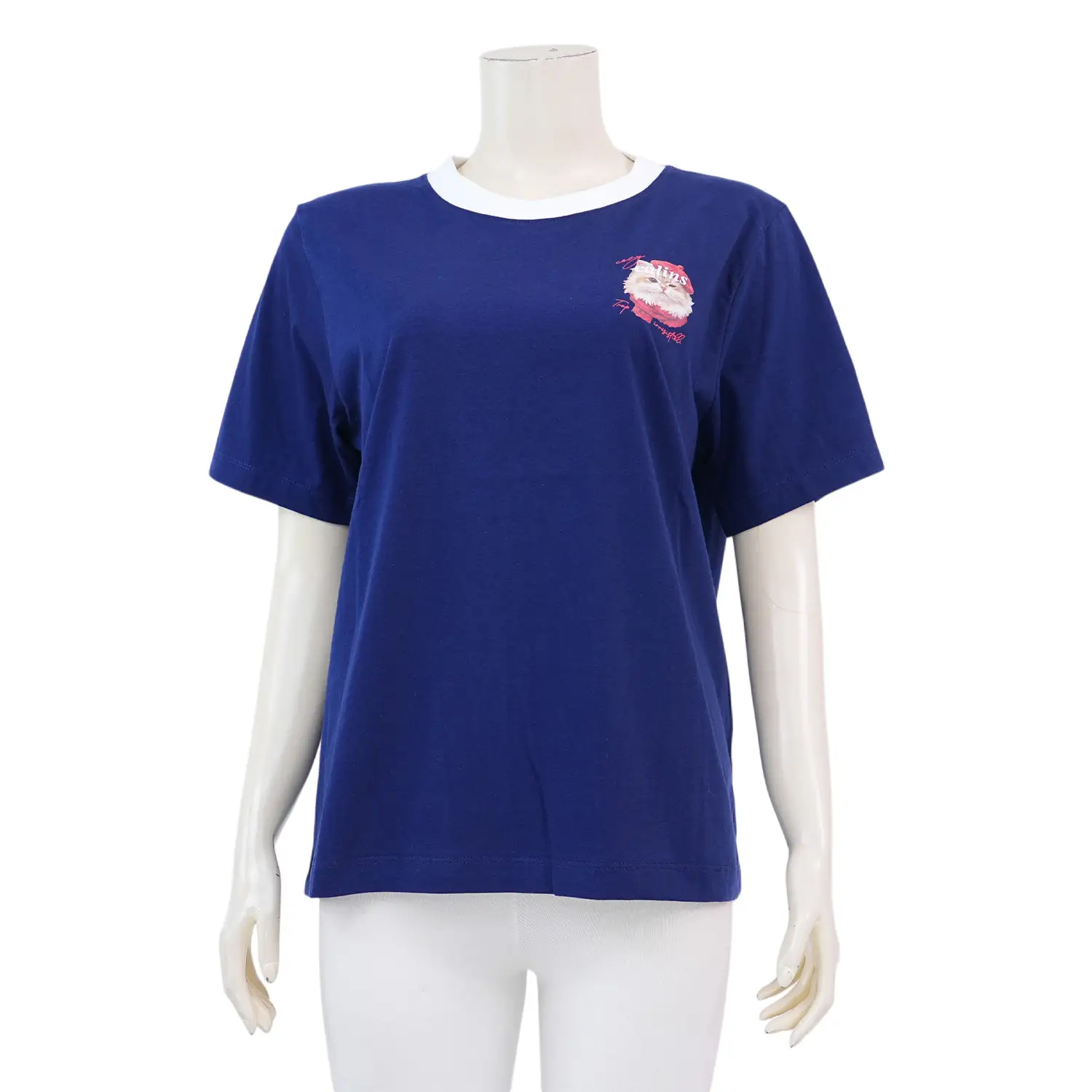 มินนะ เซตเสื้อยืดคอกลม แขนสั้น 2 ตัว พิมพ์กราฟิกแมวขนฟู - Image 4