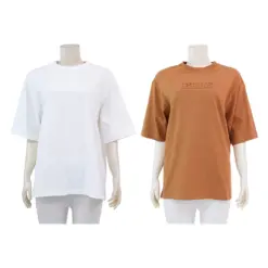 แอล เสื้อยืดคอกลม แขนสั้น ลายโลโก้ ELLE นูน 3 มิติ ทรง Oversized