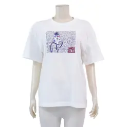 แอล เสื้อยืดคอกลม แขนสั้น ลายสาวปารีส ทรง Oversized