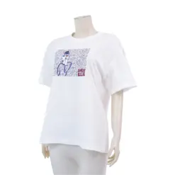แอล เสื้อยืดคอกลม แขนสั้น ลายสาวปารีส ทรง Oversized - Image 3