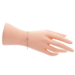 ไนน์ เค จิวเวลรี่ สร้อยข้อมือทองขาว9K ประดับเพชร CZ
