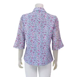 อาลิย่า เสื้อคอปก แขนกระบอกยาว 3 ส่วน ผ้าลูกไม้มันซา - Image 3